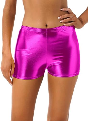 Pantaloni scurți metalici strălucitori pentru femei chictry pentru femei rave discotecă dance dance pantaloni fierbinți