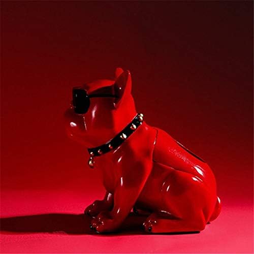 Statuile figurine de sculptură Statuete, creative roșu ochelari cool bulldog decorare tabelă țesuturi figurine ornament colectabile,