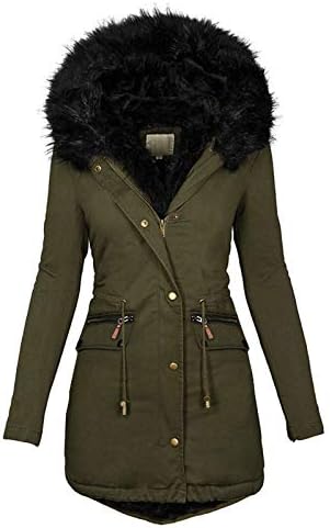 Paltoane de iarnă pentru femei haina cu glugă supradimensionată, plus dimensiune groasă de lână, căptușeală căptușită căptușeală