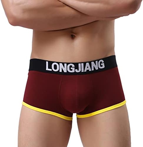 BMisegm Mens Boxers lenjerie de corp masculin casual casual lenjerie solidă lenjerie de corp de bumbac tricoturi confortabile