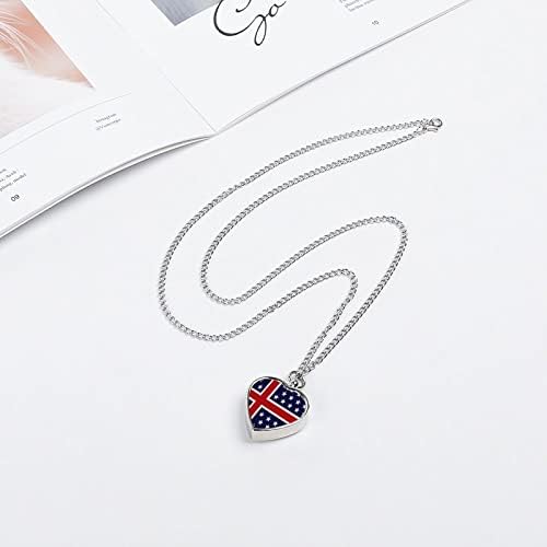 USA Nordic Flag Pet URN colier personalizat Ash Holder inima suvenir pandantiv Memorial bijuterii personalizate cadou unic