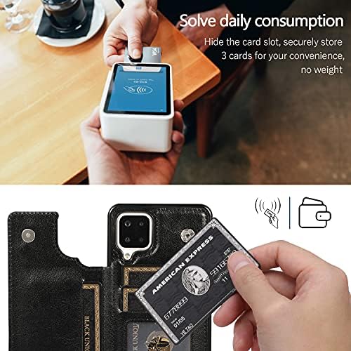 Syking pentru Samsung Galaxy A42 5g portofel caz cu suport pentru Card, PU piele Kickstand Card de Credit sloturi caz, RFID