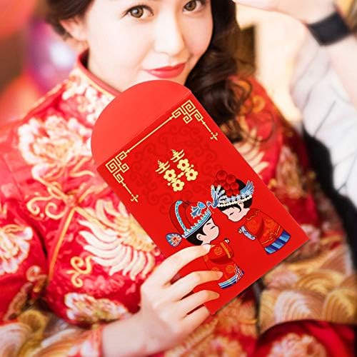 ABOOFAN mireasa cadouri mire cadouri 80 buc Chineză nunta roșu plicuri Chineză bani plic Hong Bao vezi norocos bani roșu pachete