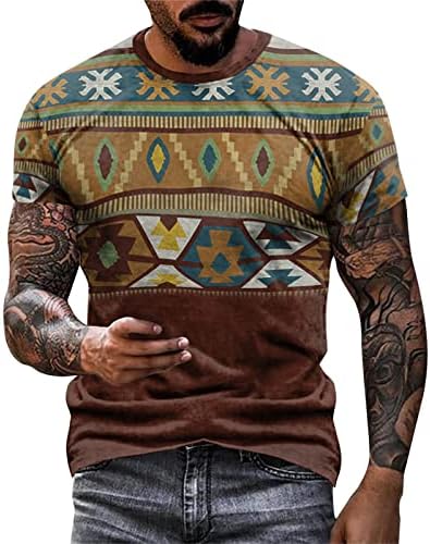 Zndd Zhdd Soldier Tricouri cu mânecă scurtă pentru bărbați Fashion Street 3d Aztec Grafic TEE TOPS RETO MUSCLE COSCAL TSHIRT