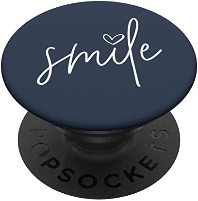 Citat de inspirație pozitivă Smile - Popsockets Blue Blue Popgrip: Grip swappable pentru telefoane și tablete