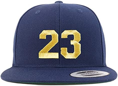Trendy Magazin De Îmbrăcăminte Numărul 23 Fir De Aur Plat Bill Snapback Baseball Cap