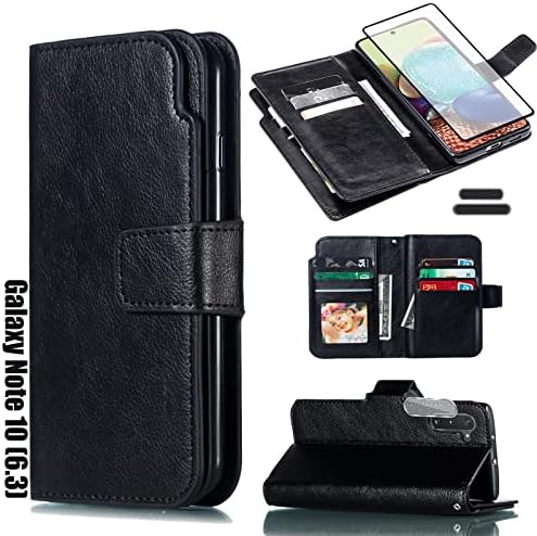 Lmdamz pentru Galaxy Note 10 6.3 Inch portofel caz [3 + Card sloturi] ID carte de vizită Card de Credit Slot carry Husă cu