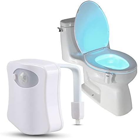 JacobsParts baie noapte lumina toaletă castron lampa 8 culoare LED lumina și senzor de mișcare activat