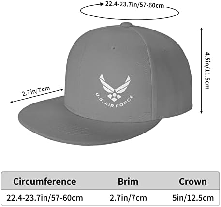US Air Force USAF Unisex 3D imprimare Clasic Baseball Cap Snapback plat Bill Hip Hop Pălării