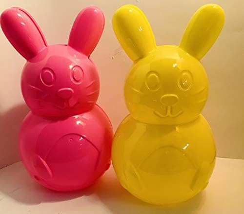Easter ' s Bunny în formă de containere Snap Fillable Set de 2 Roz, Galben .