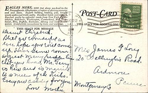 De-a lungul calea Căpăstru Eagles Mere, Pennsylvania pa carte poștală originală de epocă
