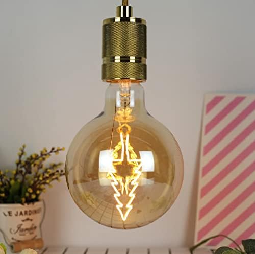 G125 glob mare Vintage Edison Bulb E27 bec cu Filament LED pentru iluminat decorativ pentru casă, nu Dimmable, 4W, 2300k alb