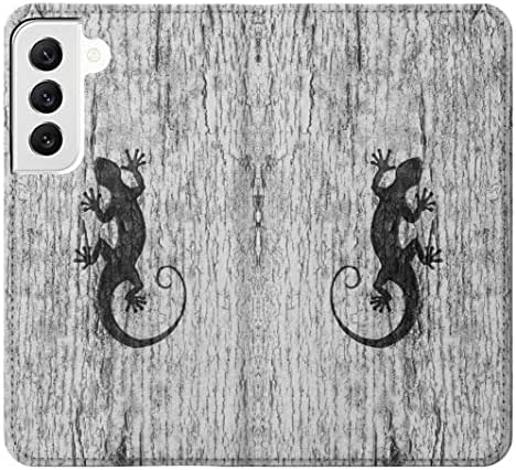 Rw2446 Gecko Lemn Grafic imprimate PU piele Flip caz acoperi pentru Samsung Galaxy S22