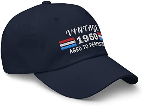 1950 72nd Birthday Brodered Dad Hat - Vintage 72 de ani de îmbrăcăminte pentru șapcă de aniversare