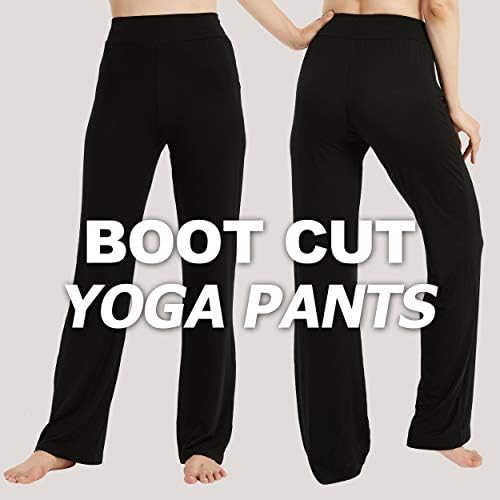 FELEMO Tummmy Control Pantaloni de yoga negri pentru femei, cu talie înaltă talie, cu talie înaltă, pantaloni de îmbrăcăminte cu talie înaltă, pantaloni de antrenament, pantaloni de antrenament pentru femei, pantaloni de salon confortabili, xxxl negru