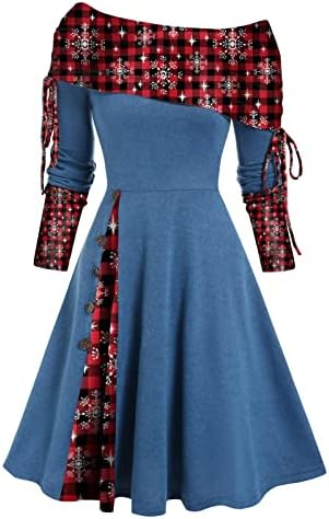 Rochie de mireasa FOVIGUO, lucru primavara Maneca lunga tunica rochie tunica pentru femei Medieval Paisley Spandex