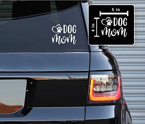 Printbeat Dog Mom PAW PAW PAW INIMA VINYL Decaluri de vinil pentru mașini, autoutilitare, camioane, laptop