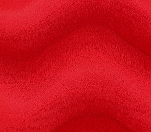 Velboa Fabric Faux Fake Wave Fur roșu / 60 lățime / vândut de curte