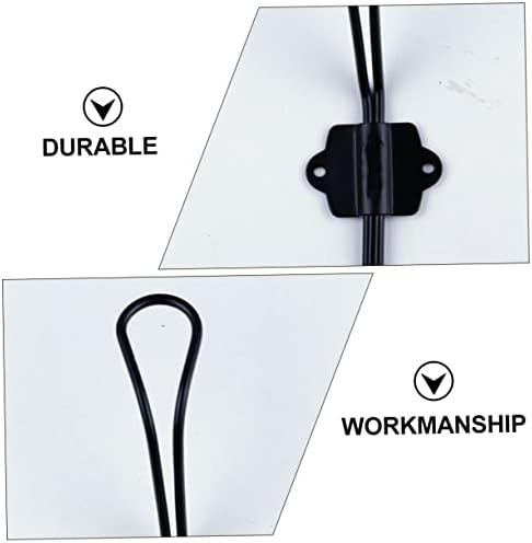 Veemoon 5pcs cârlig de fier haine cârlig negru îmbrăcăminte cu umeraș negru raft de cârlige montate pe perete cârlige dulapuri