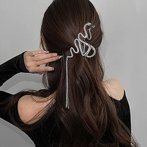 Clipuri de păr de păr de șarpe francez, cu părul mare, cu păr de șarpe cu ciucuri, gustare metalică accesorii pentru păr, ornamente