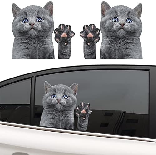 Blakaya 2pcs auto fereastră vinilic universal pisică grafică autocolant autocolant auto-adeziv decorare de decalare creativă personalizată pentru toate mașinile