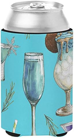 Caroline's Treasures BB5203CC Băuturi și cocktailuri albastru Can sau sticla Hugger, poate răcoritoare cu mânecă Hugger Mașină