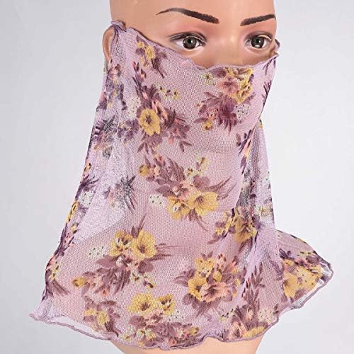 Mască de imprimare KESYOO mască de vară rezistentă la soare mască de mătase subțire din mătase de mătase pentru adulți