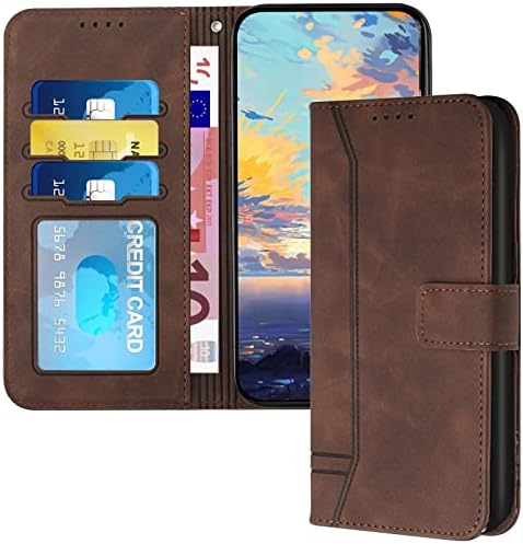 LEMAXELERS compatibil cu portofel caz pentru Nokia G300, Nokia G300 PU piele Flip caz cu Kickstand și Card titularul magnetice