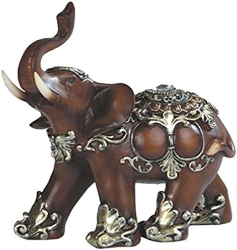 George S. Chen Imports SS-G-88098 Thailandez Elefant Wood ca figurina de design, 6