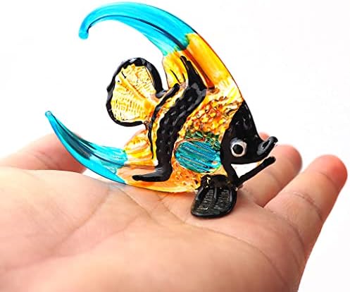 Zoocraft Glass Angel Fish Figurină Acvariu Artizanat Miniatură Mâna Blowned Colecții