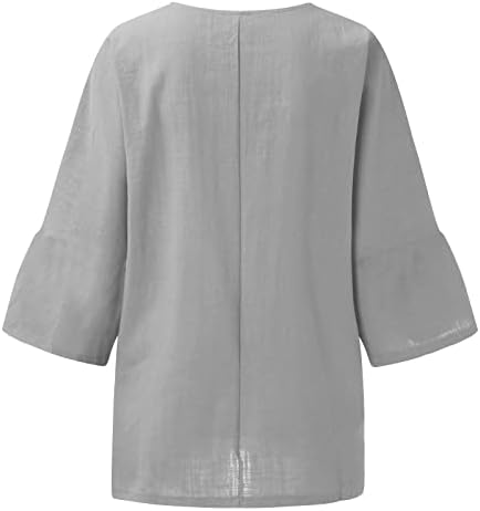 Femei Fericit Easter T Shirt Drăguț Iepuras Grafic Casual Tees Top 3/4 Maneca Bumbac Lenjerie Bluze Moale Confortabil Pulover