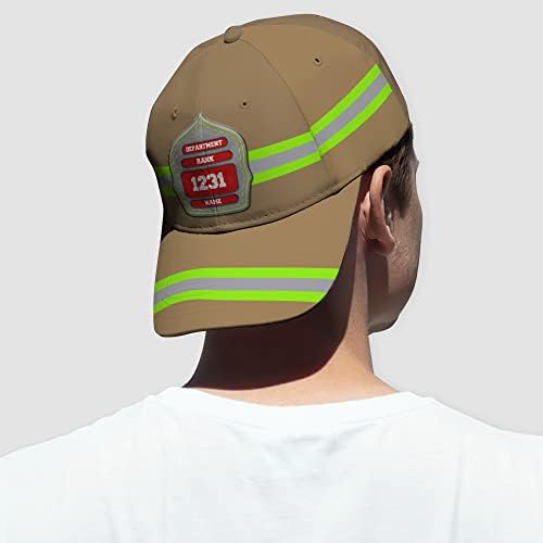 Pălărie de baseball de pompieri 3D Departamentul de imprimare de la Departamentul de rang Cap Cap personalizat pentru bărbați