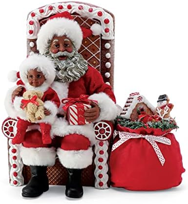 Departamentul 56 Visele posibile Santa Tradiții de Crăciun Figurină scaun de turtă, 10 inch, multicolor
