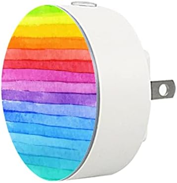 2 pachete plug-in plug-in LED LED LED Night Stripe Rainbow cu senzor de amurg până la zori pentru cameră pentru copii, pepinieră,