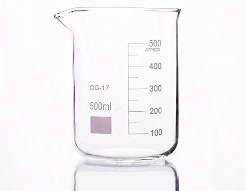 Laboratorul de laborator de munte 2pcs 500 ml pahar de sticlă sub formă scăzută pentru chimie laborator de laborator laborator