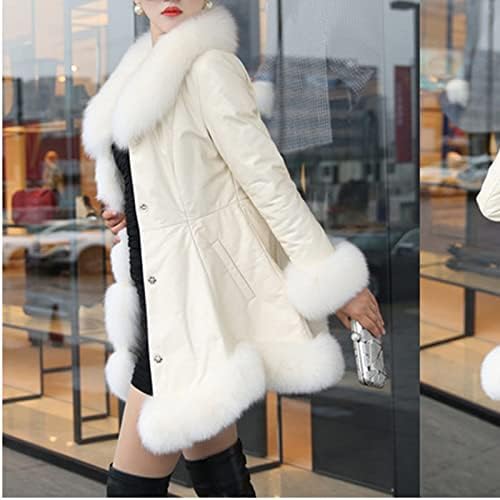 Femei faux haina din piele elegantă de îmbrăcăminte caldă caldă de iarnă falsă de iarnă caldă de iarnă Paltoane de iarnă pentru