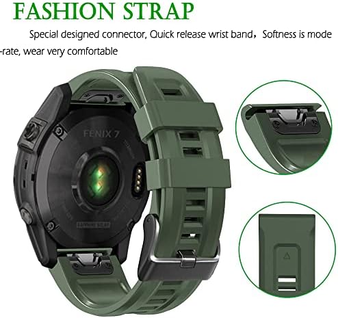 DJDLFA 26 22mm Silicon cu versiune rapidă cu bandă de ceas pentru Garmin Fenix ​​7x 6x 5x 3HR Watch Easyfit curea cu bandă