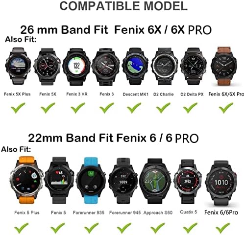 FNDWJ 20/22/26mm Watchband pentru Garmin Fenix ​​6 6S 6X Pro 5 5x 5S Plus 3HR 935 MK2 Silicon Band Release Quick Watch Easyfit
