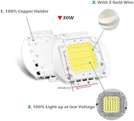 CHANZON mare putere LED Chip 30w Alb Super Bright intensitate SMD COB lumina emițător componente dioda 30 W Bec lampă margele