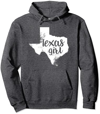 Texas Girl Distressed Lone Star Home State Love TX Hoodie