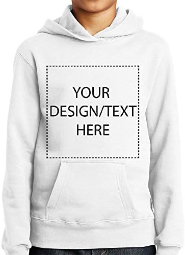 Panouri personalizate cu glugă personalizată Adăugați -vă propriul text sau imagine pentru tineret fleece pulver
