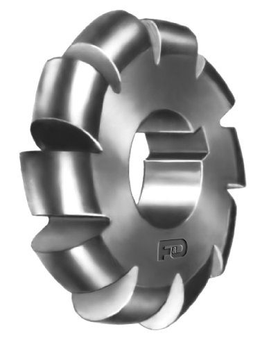 Compania de instrumente F&D 12576-C142 Tăutari convexi, tip arbor, oțel de mare viteză, formă ușurată, 7/8 diametru cerc, 4 diametru tăiat, 1 1/4 dimensiunea găurii
