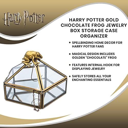 Harry Potter Gold Chocolate Frog Cutie De Bijuterii Organizator Vitrină Container / Bijuterii Tavă Pentru Bijuterii Pentru Coliere, Inele | Brățări / Home Decor Room Essentials / Cadouri Din Lumea Vrăjitorilor