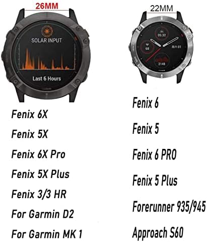 CEKGDB 26 22mm curele de ceas rapid pentru Garmin Fenix ​​6 6x Pro 5x 5 Plus 3HR S60 MK1 Forerunner 935 945 Easyfit Silicon