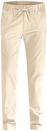Pantaloni de pulover pentru bărbați ymosrh pantaloni casual desăvârșiți talie elastică mare bumbac versatil coloană solidă