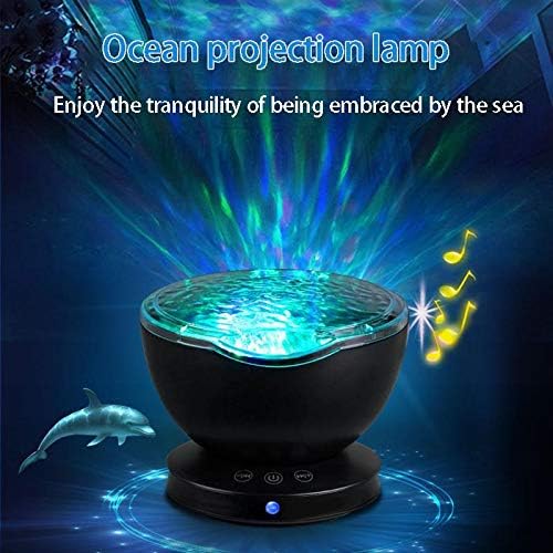 Jydqm Ocean Wave proiector LED Night Light Music Player 7 Lumina Cosmos Stele copil dormitor Ocean proiectie lumini
