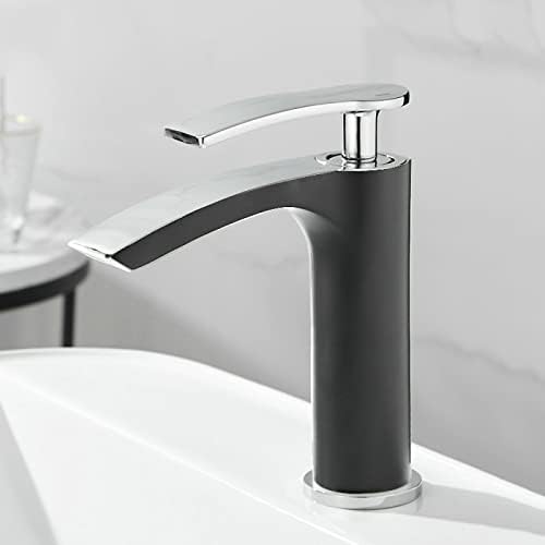 Cascadă de robinet din bazinul Rhynil, baie de robinet din alamă, robinet de apă caldă și rece, robinet cu un singur mâner